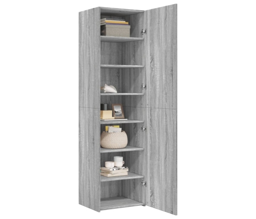 Aparador de madera de ingeniería gris Sonoma 50x42,5x185 cm