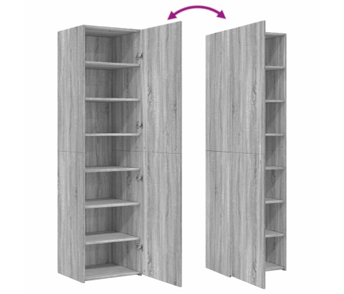 Aparador de madera de ingeniería gris Sonoma 50x42,5x185 cm