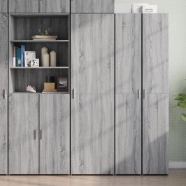 Aparador de madera de ingeniería gris Sonoma 50x42,5x185 cm