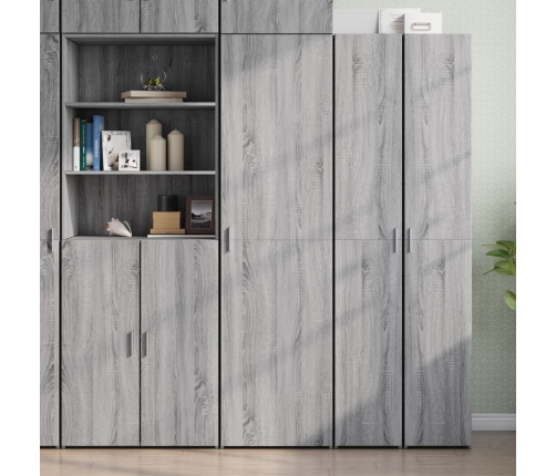 Aparador de madera de ingeniería gris Sonoma 50x42,5x185 cm
