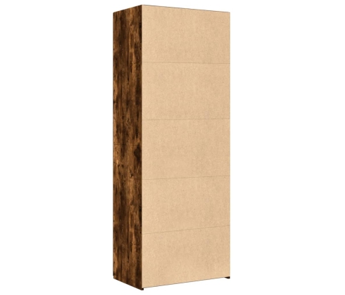 Aparador alto madera de ingeniería roble ahumado 70x42,5x185 cm