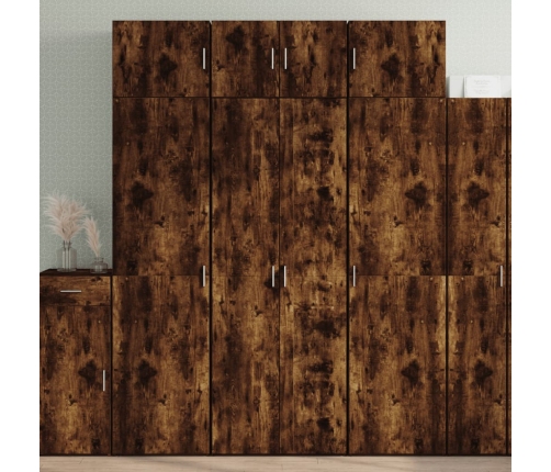 Aparador alto madera de ingeniería roble ahumado 70x42,5x185 cm