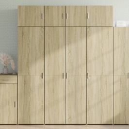 Aparador de madera de ingeniería roble Sonoma 80x42,5x185 cm