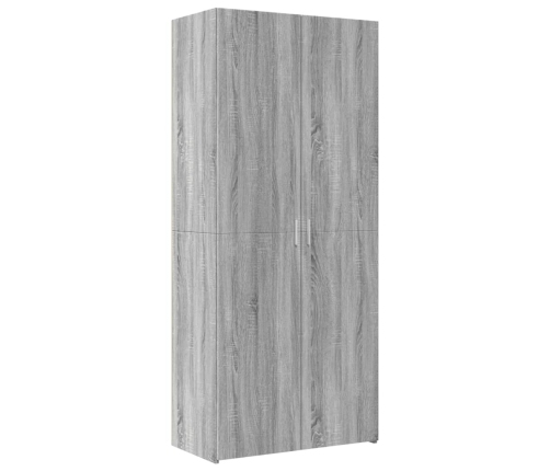 Aparador de madera de ingeniería gris Sonoma 80x42,5x185 cm