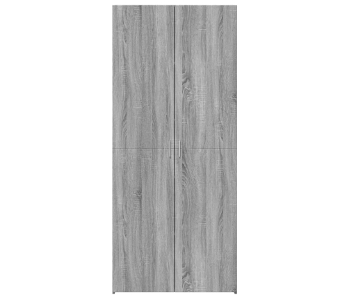 Aparador de madera de ingeniería gris Sonoma 80x42,5x185 cm