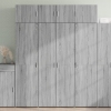 Aparador de madera de ingeniería gris Sonoma 80x42,5x185 cm