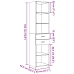 Aparador de madera de ingeniería roble Sonoma 45x42,5x185 cm