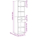 Aparador de madera de ingeniería roble ahumado 45x42,5x185 cm