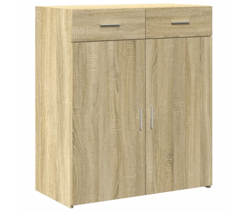 Aparador de madera contrachapada roble Sonoma 80x42,5x93 cm