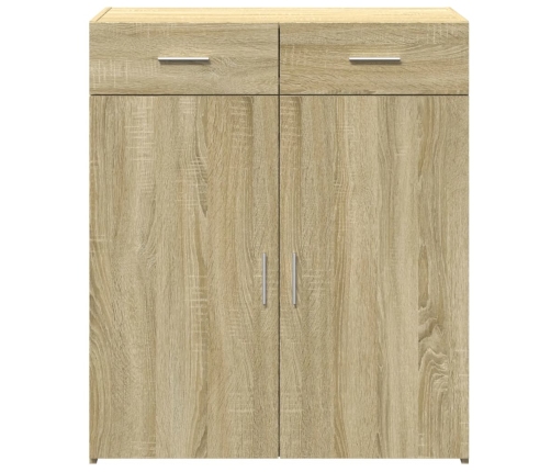 Aparador de madera contrachapada roble Sonoma 80x42,5x93 cm