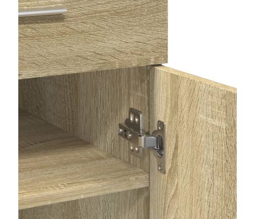 Aparador de madera contrachapada roble Sonoma 80x42,5x93 cm