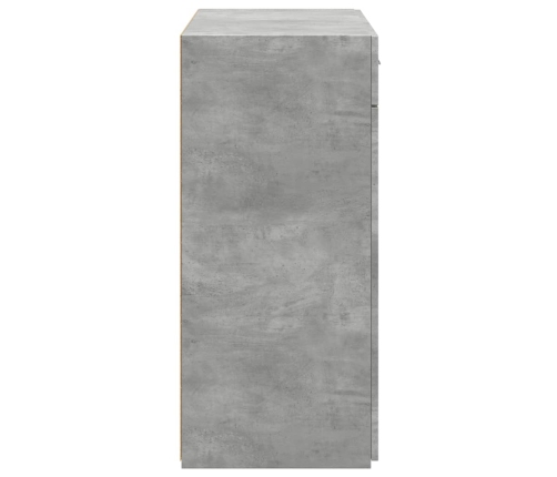 Aparador de madera contrachapada gris hormigón 80x42,5x93 cm