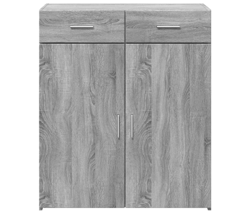 Aparador madera de ingeniería gris Sonoma 80x42,5x93 cm