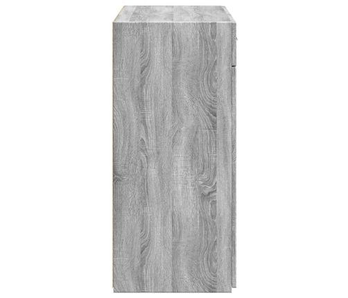 Aparador madera de ingeniería gris Sonoma 80x42,5x93 cm