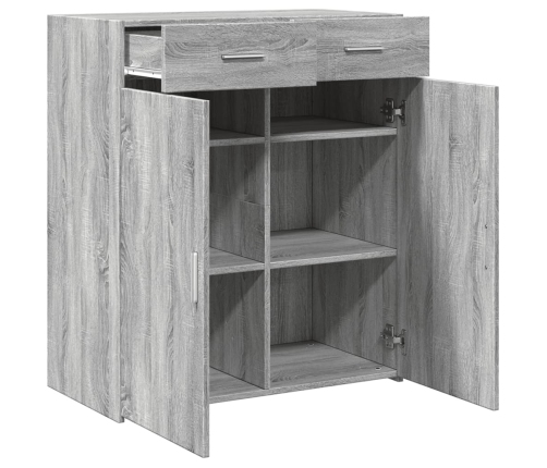 Aparador madera de ingeniería gris Sonoma 80x42,5x93 cm