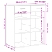 Aparador de madera de ingeniería roble Sonoma 80x42,5x93 cm