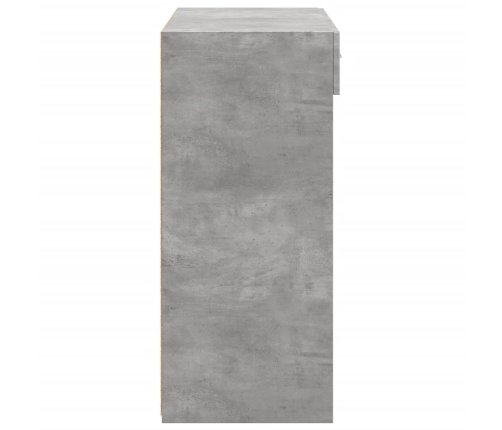 Aparador de madera contrachapada gris hormigón 80x42,5x93 cm