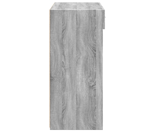 Aparador madera de ingeniería gris Sonoma 80x42,5x93 cm