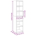 Aparador alto madera de ingeniería roble Sonoma 45x41x185 cm