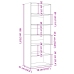 Aparador alto madera de ingeniería roble Sonoma 70x41x185 cm