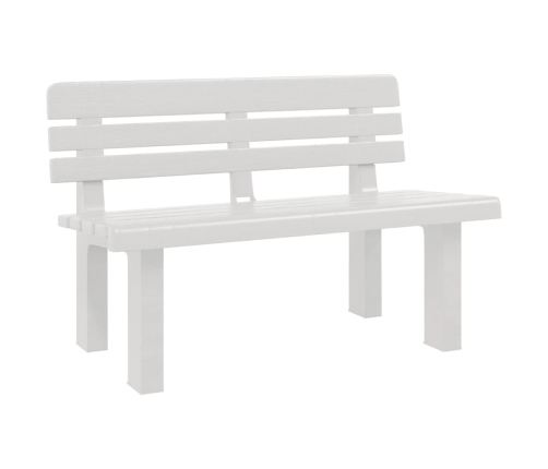 vidaXL Banco de jardín polipropileno blanco 110x52x71 cm