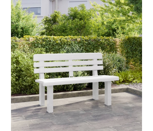 vidaXL Banco de jardín polipropileno blanco 110x52x71 cm