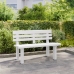 vidaXL Banco de jardín polipropileno blanco 110x52x71 cm