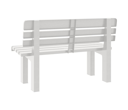 vidaXL Banco de jardín polipropileno blanco 110x52x71 cm