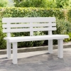 vidaXL Banco de jardín polipropileno blanco 110x52x71 cm