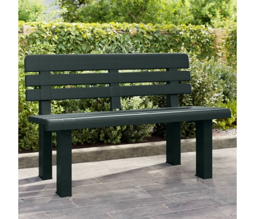 Banco de jardín polipropileno verde 110x52x71 cm