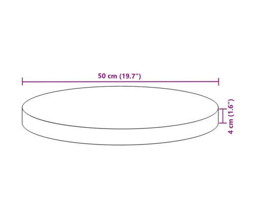 Tablero de mesa redondo madera maciza de acacia Ø50x4 cm