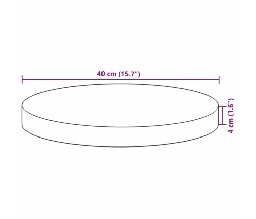 Tablero de mesa redondo madera maciza de acacia Ø40x4 cm