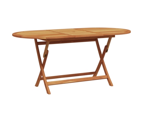Set de comedor de jardín 7 pzas ratán PE madera maciza beige