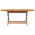 Set de comedor de jardín 7 pzas ratán PE madera maciza beige