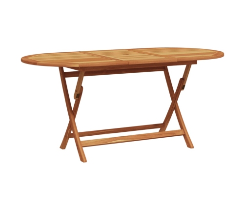 Set de comedor jardín 7 pzas polipropileno madera maciza negro