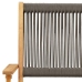 Set de comedor jardín 7 pzas polipropileno madera maciza gris