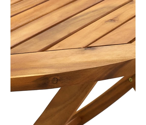Set de comedor jardín 7 pzas polipropileno madera maciza gris
