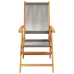 Set de comedor jardín 7 pzas polipropileno madera maciza gris