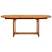 Set de comedor jardín 7 pzas polipropileno madera maciza gris