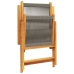 Set de comedor jardín 7 pzas polipropileno madera maciza gris