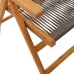 Set de comedor jardín 7 pzas polipropileno madera maciza gris