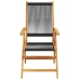 Set de comedor jardín 7 pzas polipropileno madera maciza negro