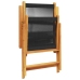 Set de comedor jardín 7 pzas polipropileno madera maciza negro