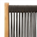 Set de comedor jardín 7 pzas polipropileno madera maciza negro