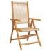 Set de comedor jardín 7 pzas polipropileno madera maciza beige