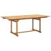 Set de comedor jardín 7 pzas polipropileno madera maciza beige