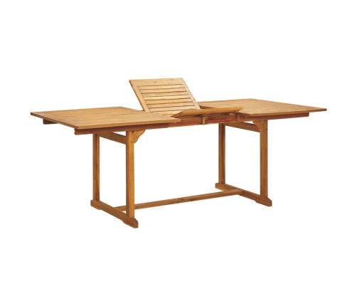 Set de comedor jardín 7 pzas polipropileno madera maciza beige