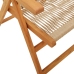 Set de comedor jardín 7 pzas polipropileno madera maciza beige