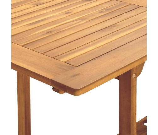 Set de comedor jardín 7 pzas polipropileno madera maciza beige