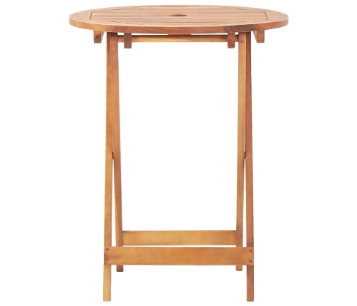 Juego de bistro de 3 piezas ratán PE y madera maciza negro